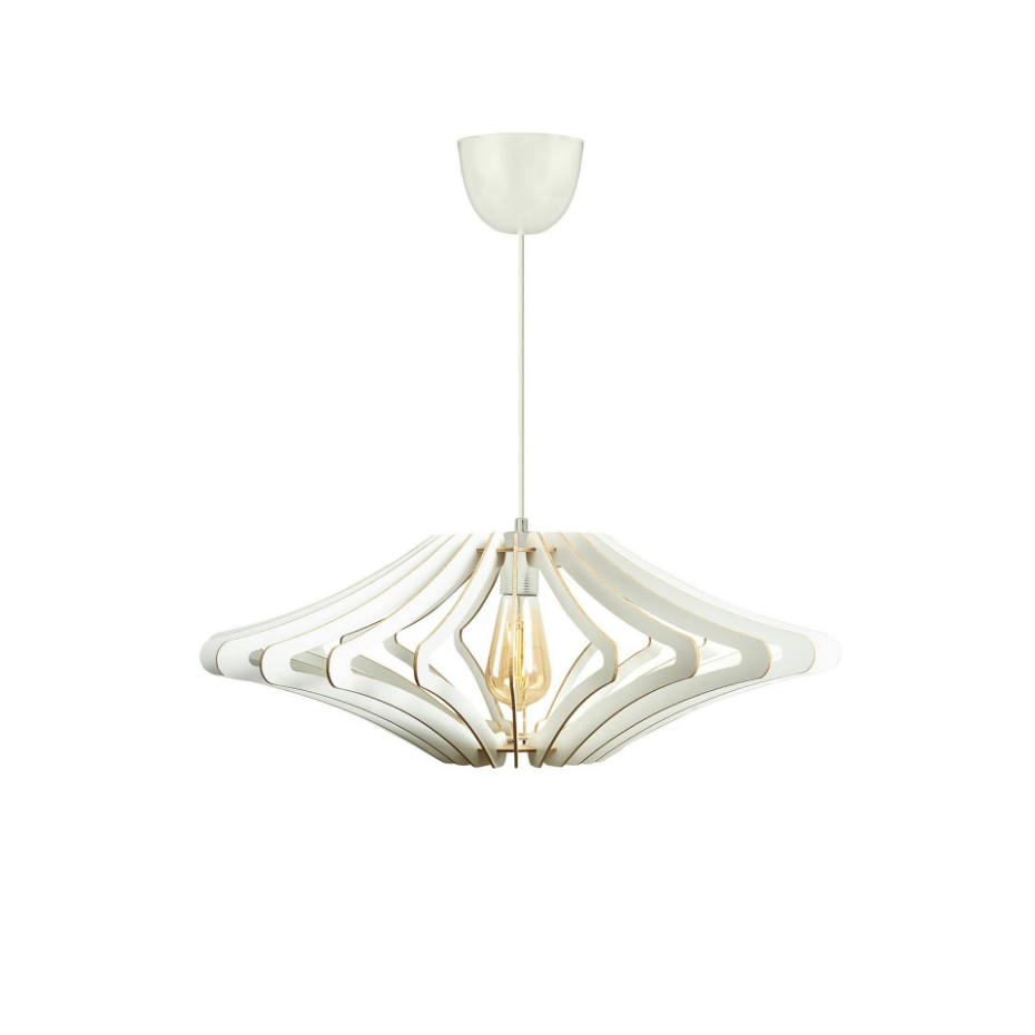 Suspension blanche moderne - forme graphique BIEL