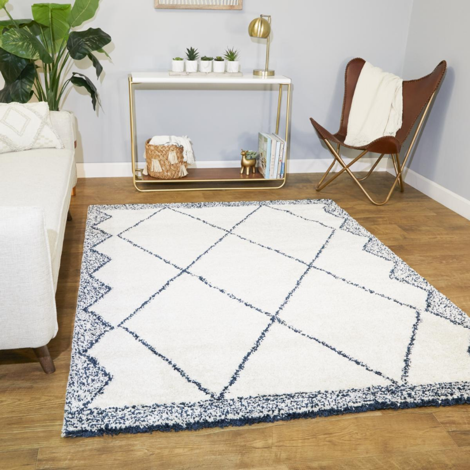 Tapis salon et chambre tissé motif berbère CALYPSO 1