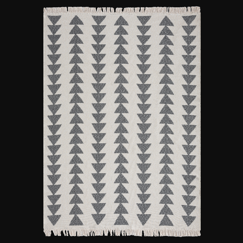 Tapis kilim reversible en coton motif scandinave BE