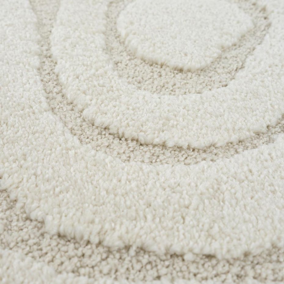 Tapis rond LYN9 SPIRATRI Tapis soyeux en relief