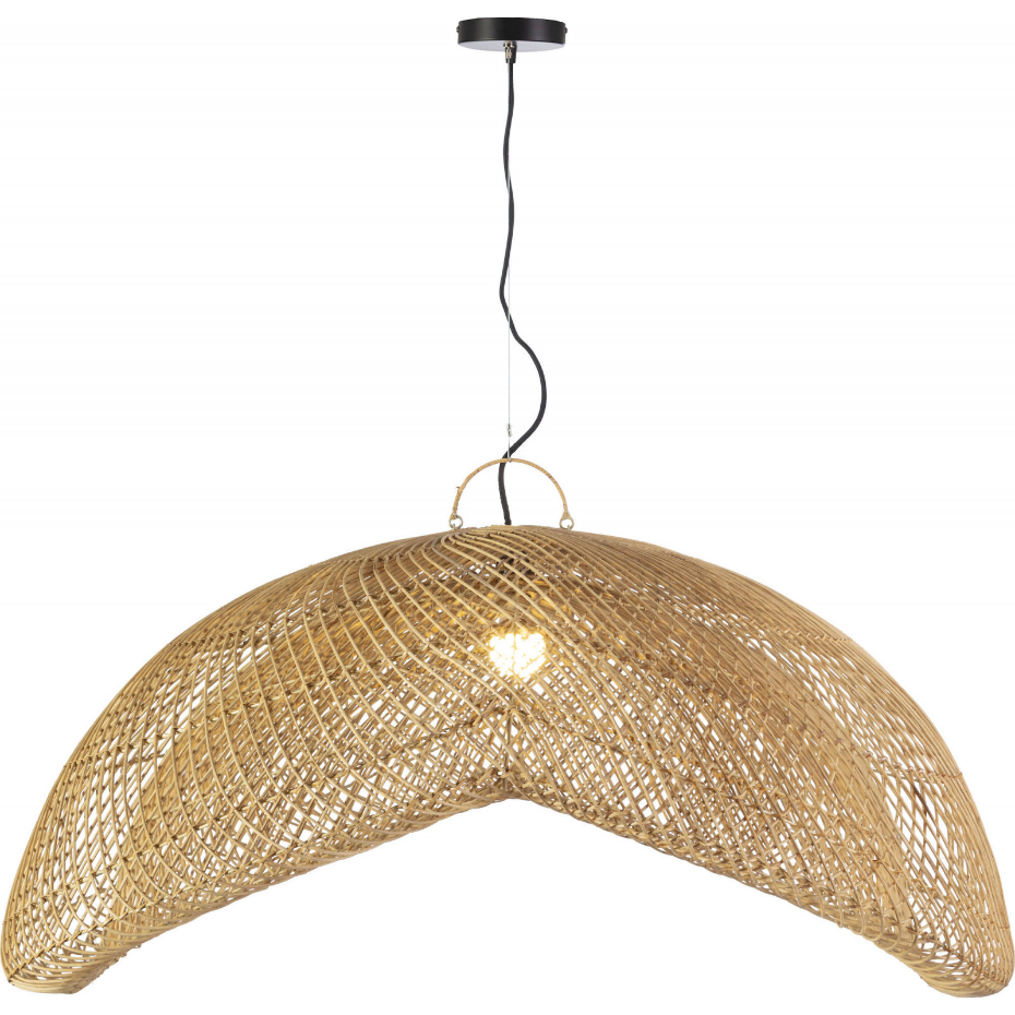 Lampe d'ambiance en rotin épurée