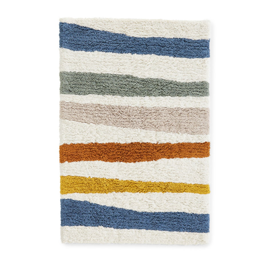 Tapis enfant rayé en coton bio, Strat