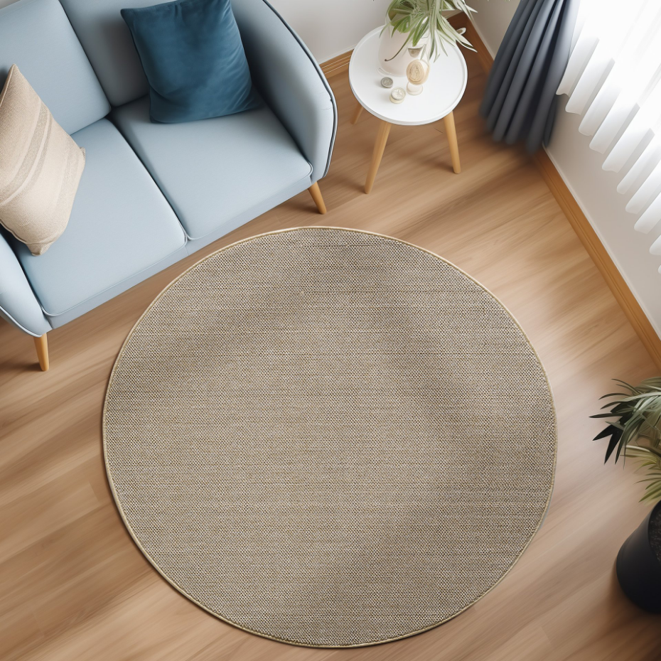 Tapis de salon rond tissé MORELIA