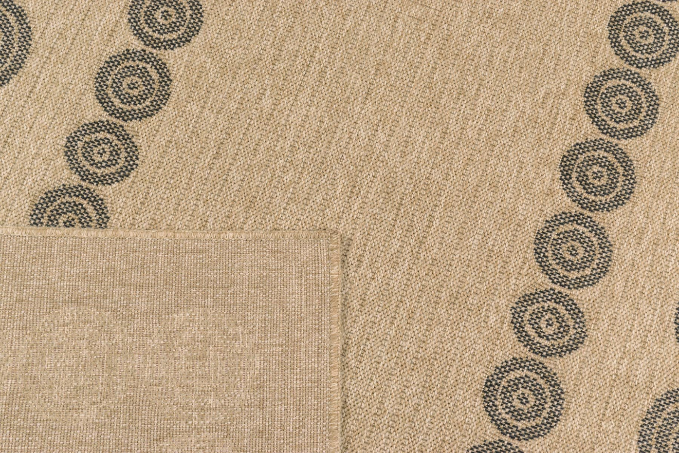Tapis de salon intérieur extérieur motifs cercles NATURE