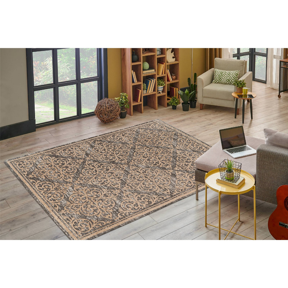 Tapis rectangulaire en polyester à poil court