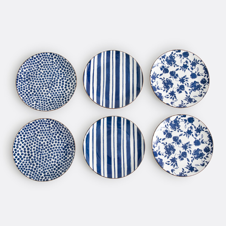 Service de 18 assiettes en porcelaine, Sienna