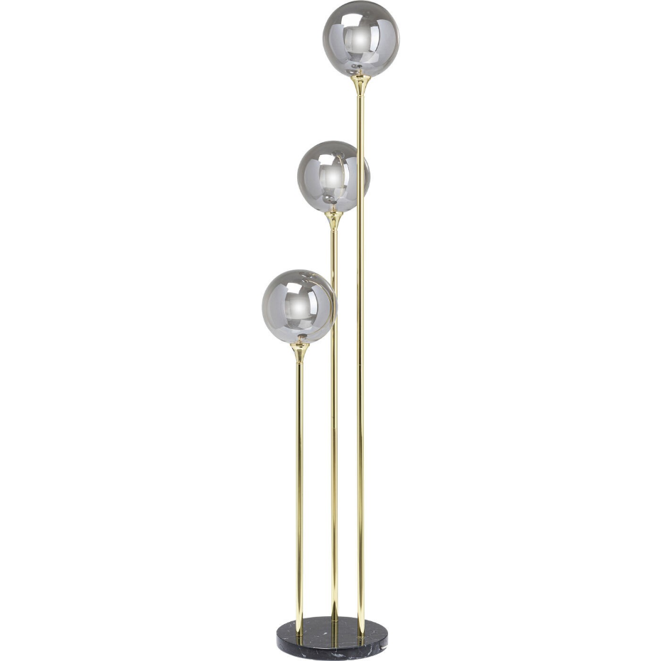 Lampadaire en verre et acier 175cm, AL CAPONE