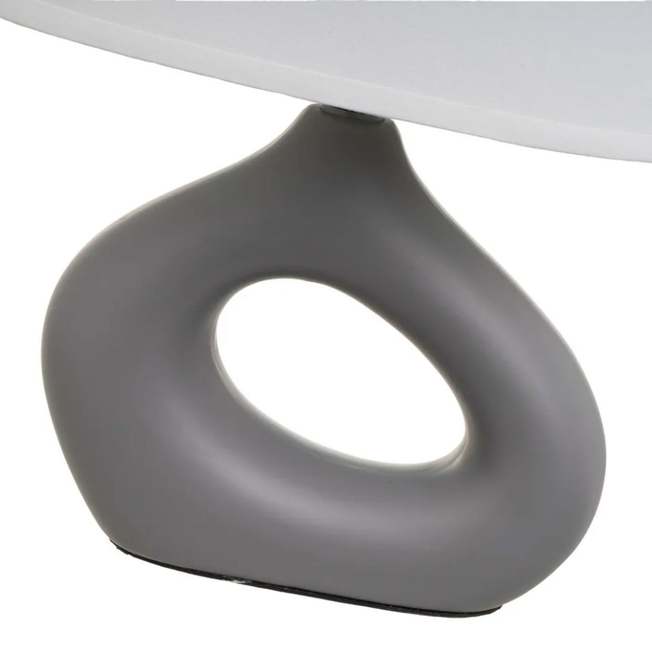 Lampe à poser céramique grise 23x13x30cm