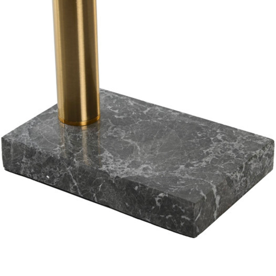 Lampe à poser articulée marbre, métal noir et doré 45x45x70cm