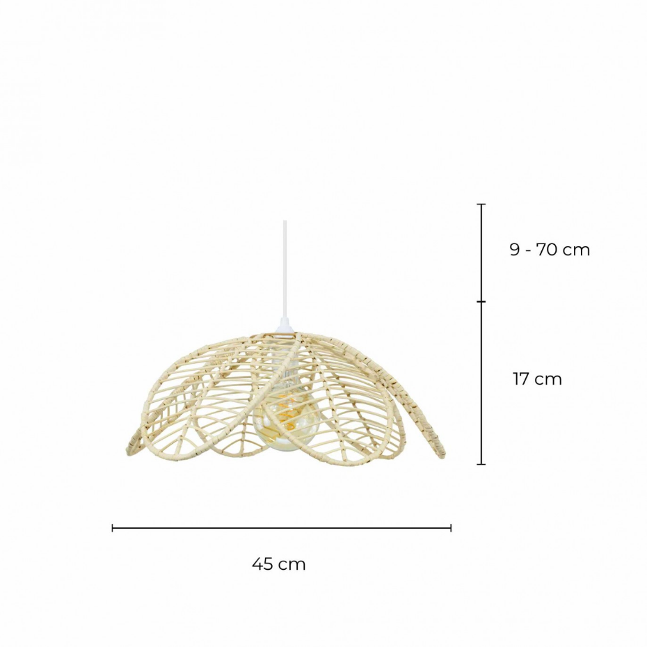 Suspension en rotin naturel, ILYS