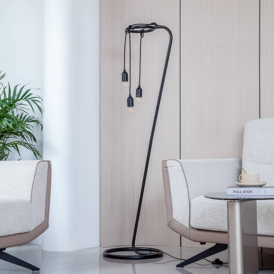 Lampadaire en métal moderne, Elira