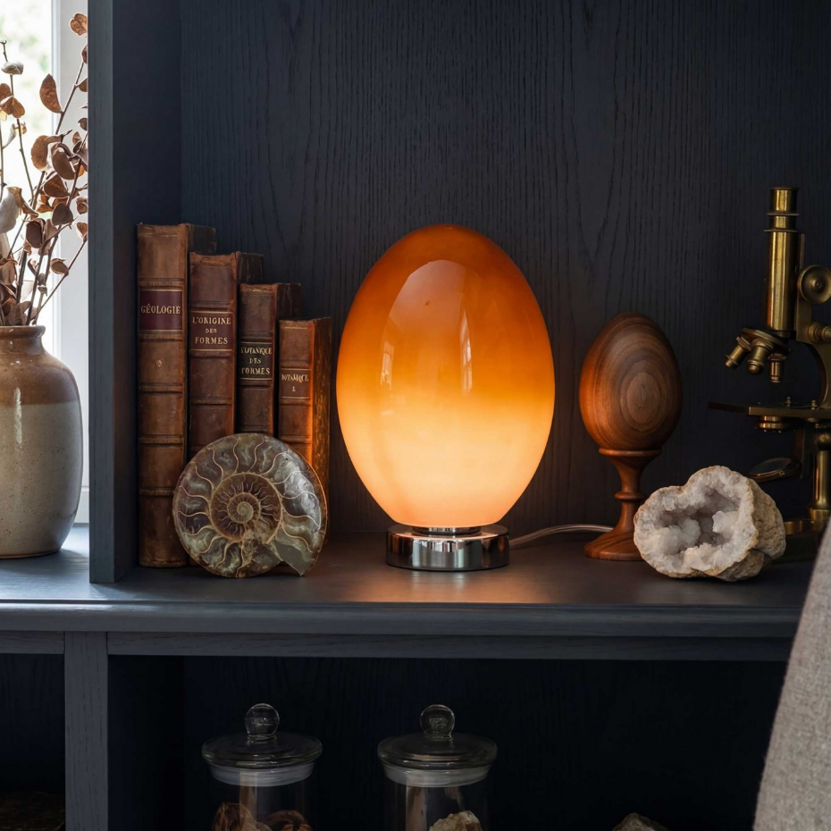 Lampe à poser en verre & métal, ELARIS