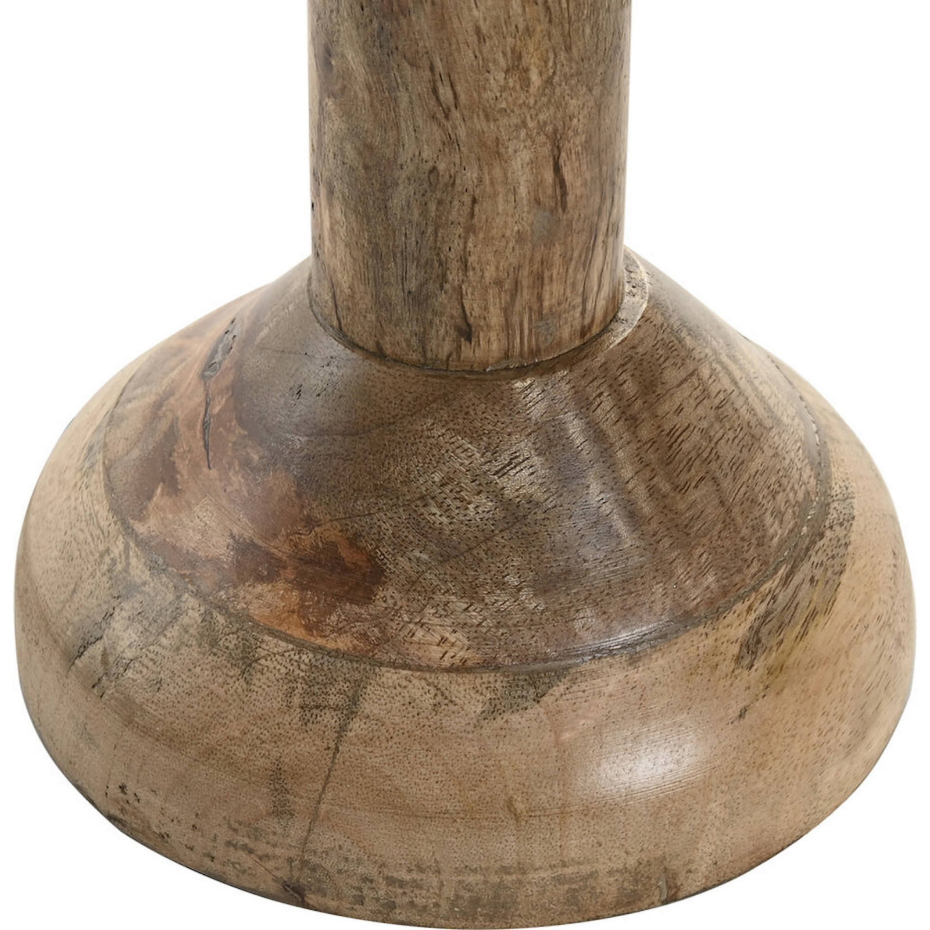 Lampe de table ronde en bois de manguier Sixties