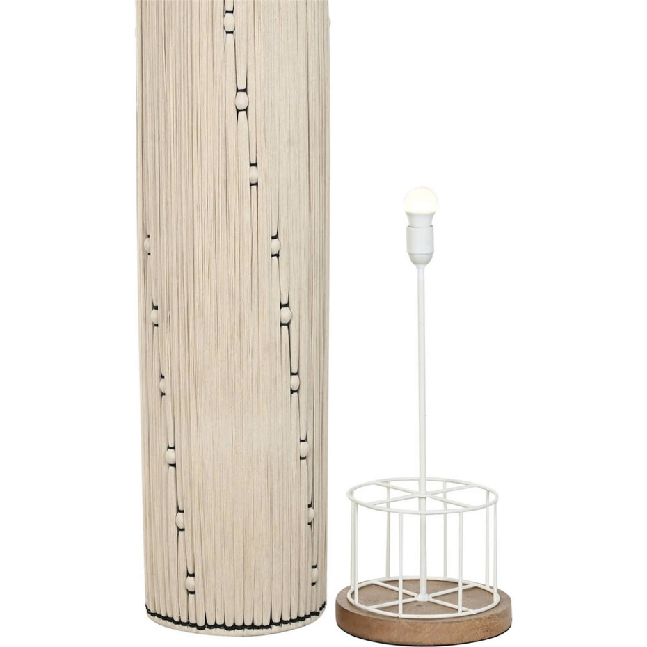 Lampadaire en raphia et coton format carré Urban Vila3