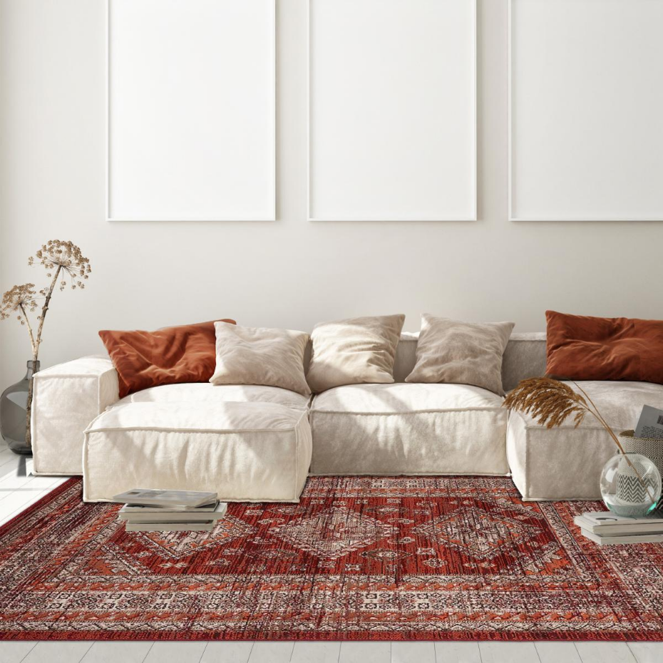 Tapis oriental tissé motif ethnique LYN1 DAZOR