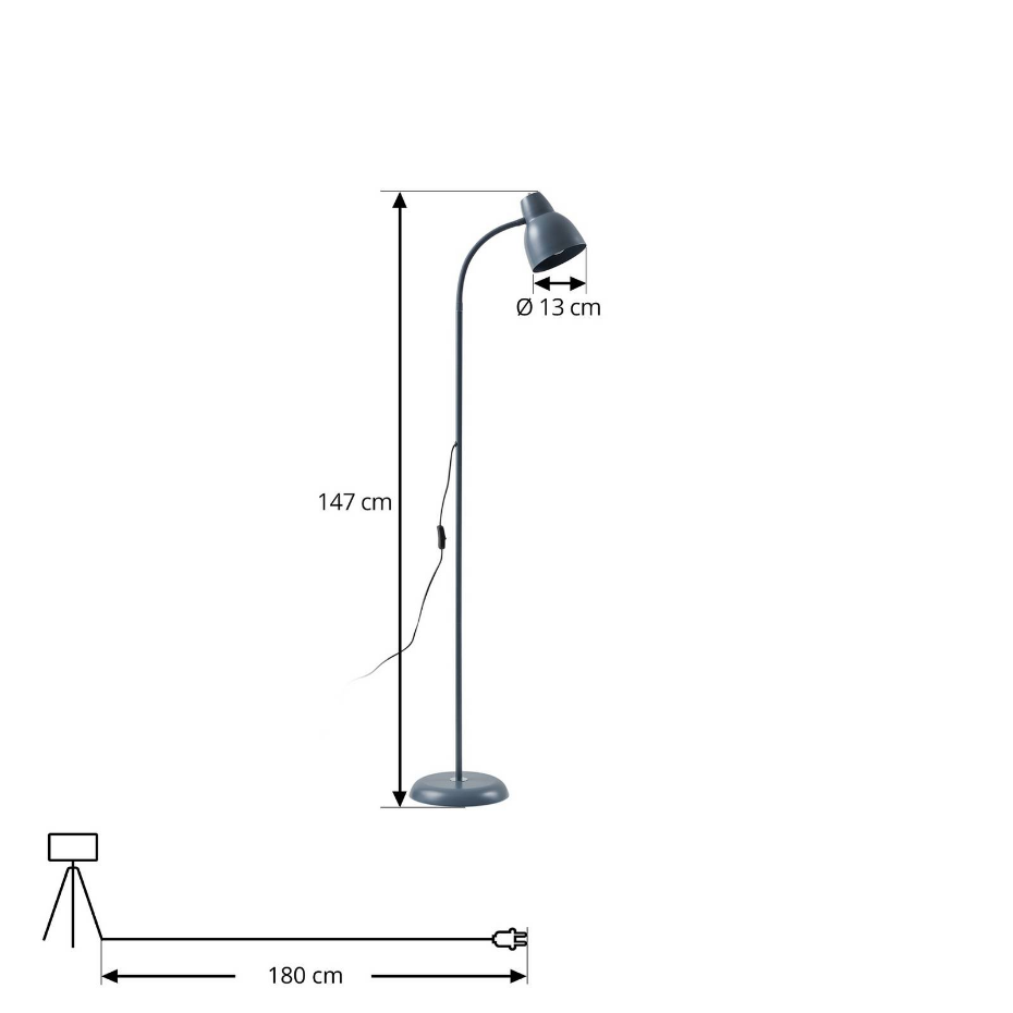 Lampadaire en métal, Tebbi