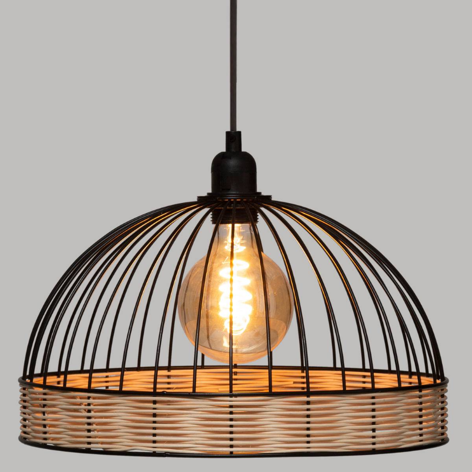 Suspension filaire rotin SUWA