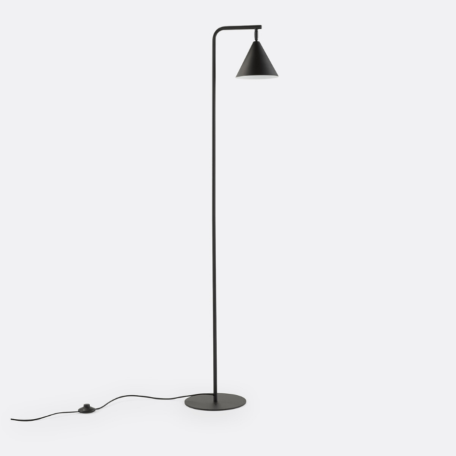 Lampadaire orientable en métal fer, Hiba