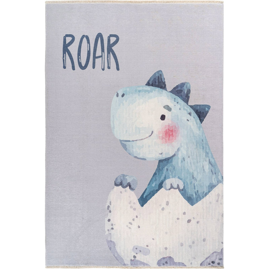 Tapis enfant en coton motif dinosaure roar