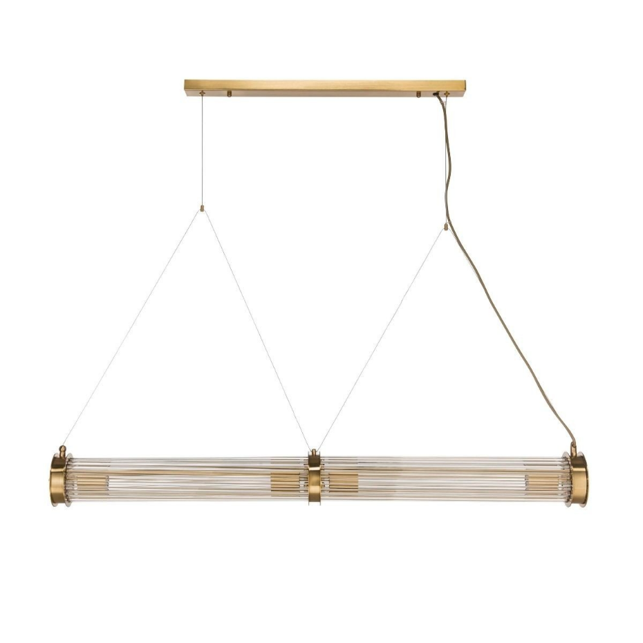 Suspension tube double verre métal laiton
