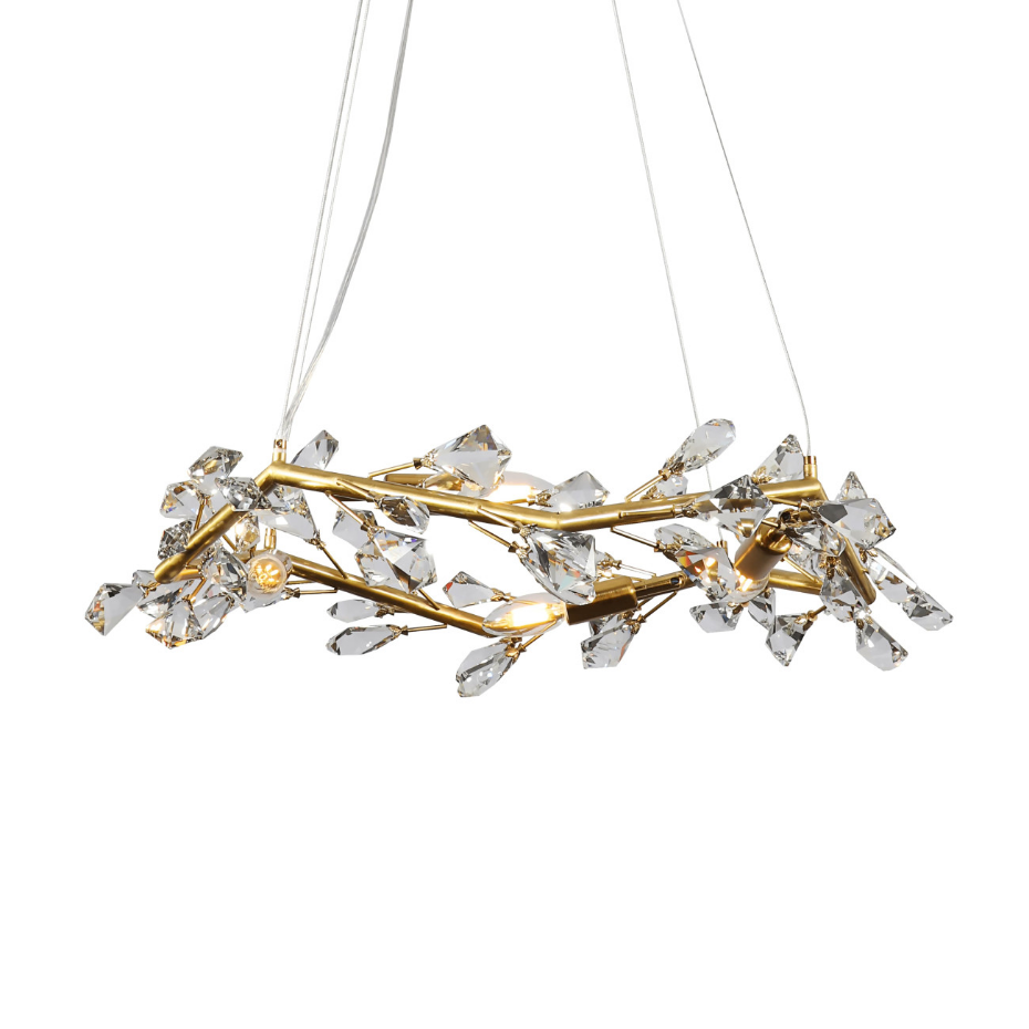 Suspension avec feuillage cristal - SOLARANA