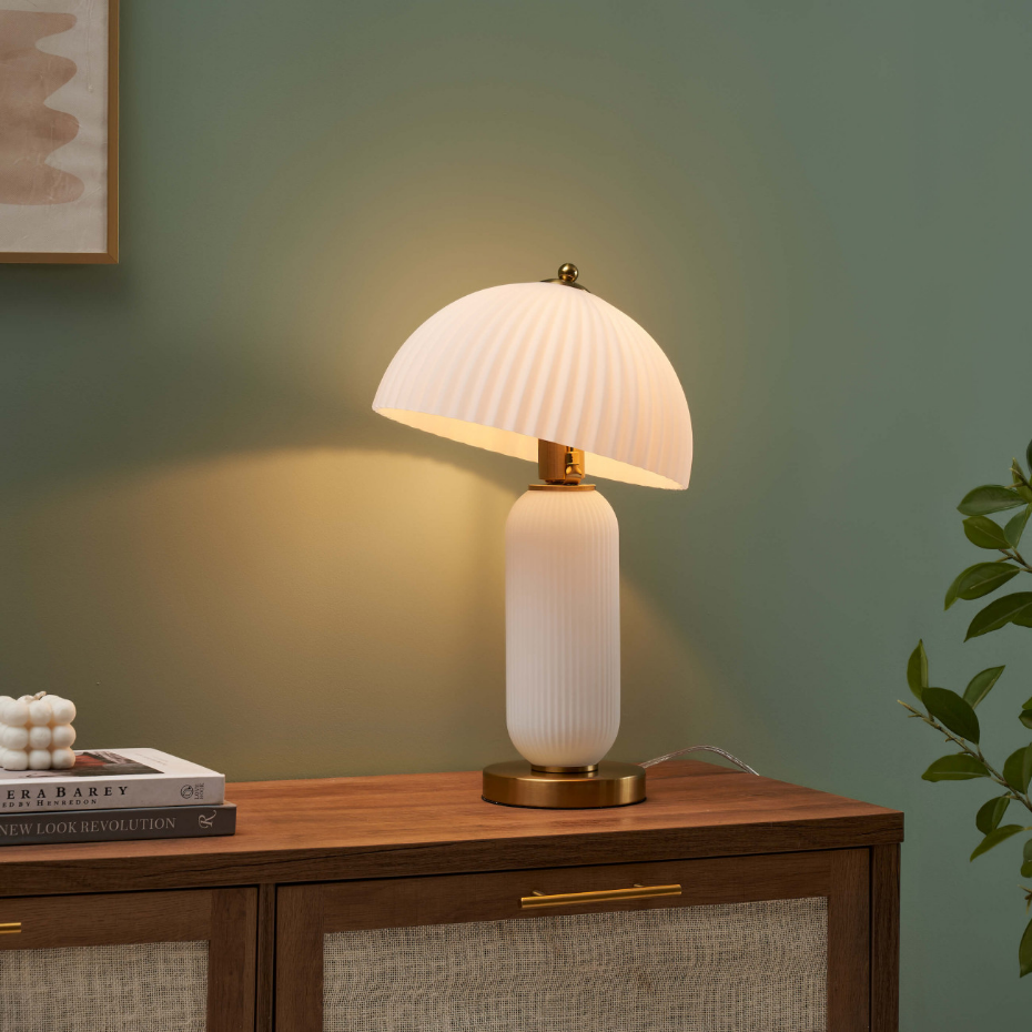 Lampe à poser vintage en verre - ADALINE