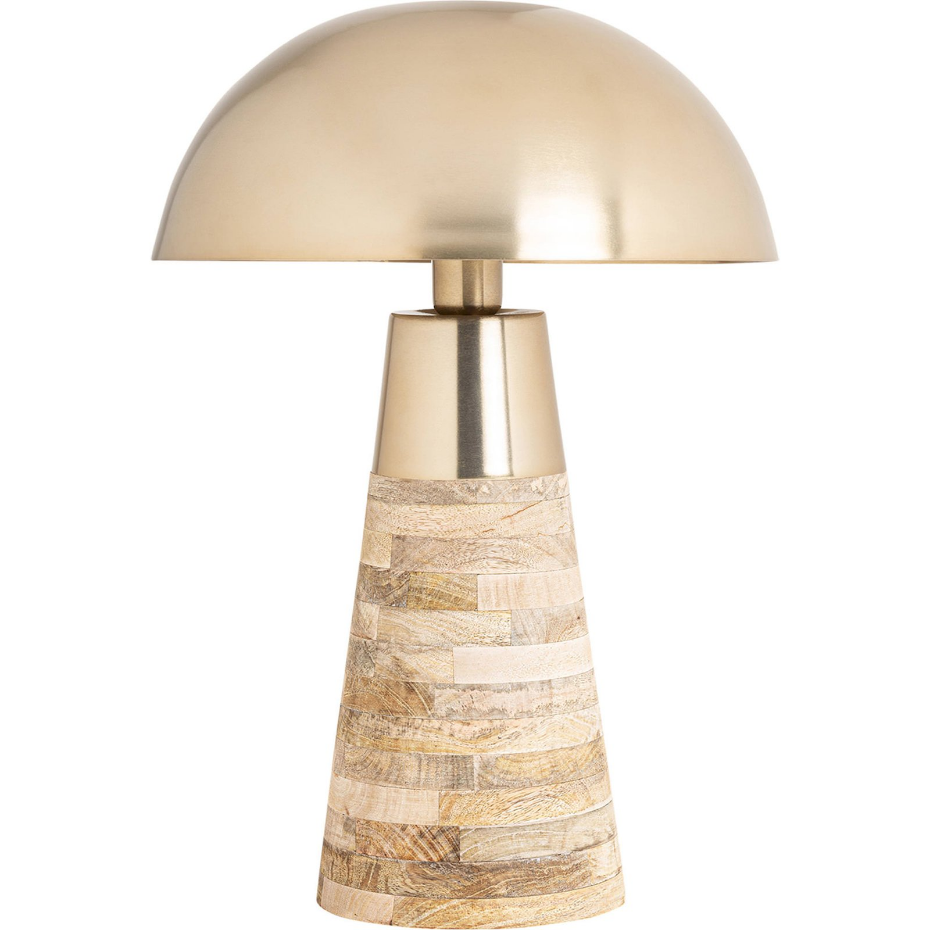 Lampe de table en laiton et bois Vacio