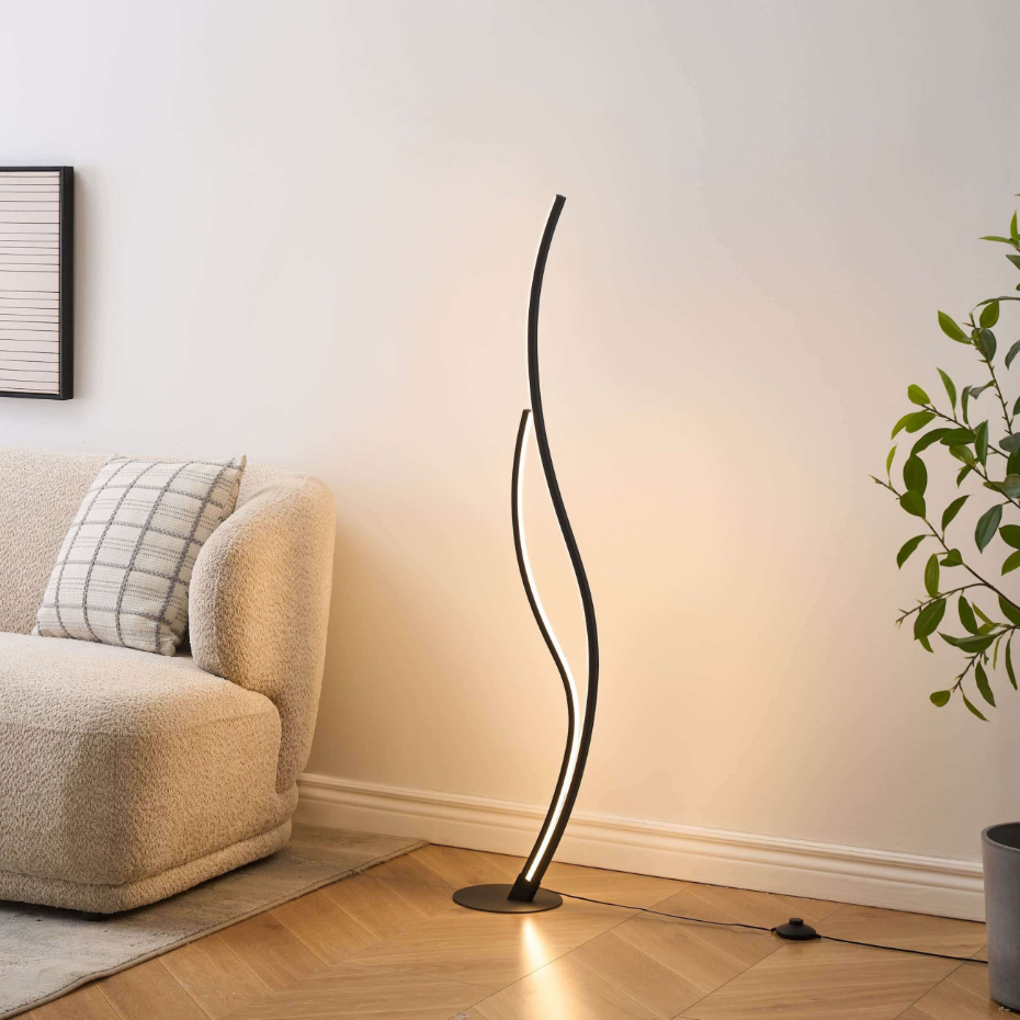 Lampadaire LED ondulé dimmable - YSORIA