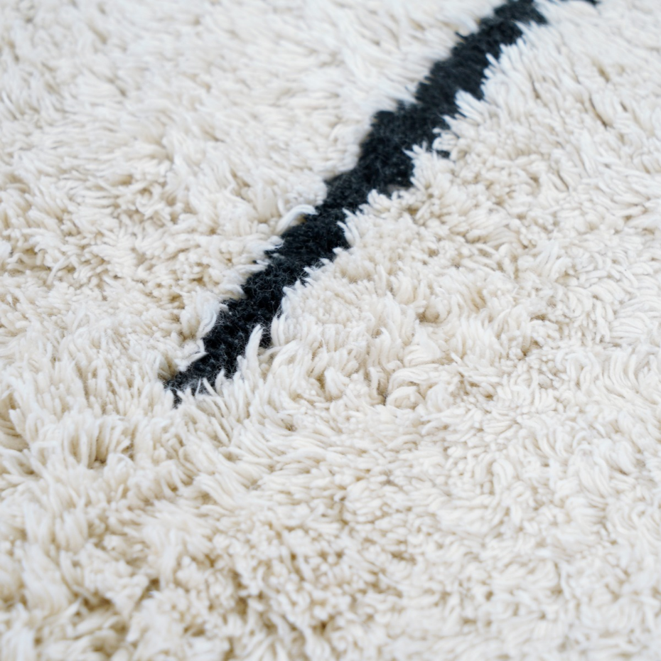 Tapis salon lavable berbère en coton  ATLAS - style bohème