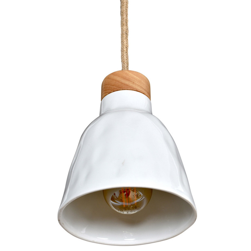 Applique baladeuse porcelaine blanche lisse Rosinette