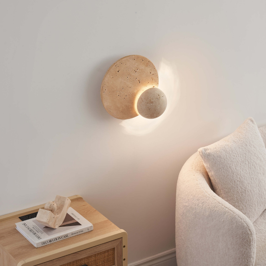 Applique à LED en travertin - ORSOLA