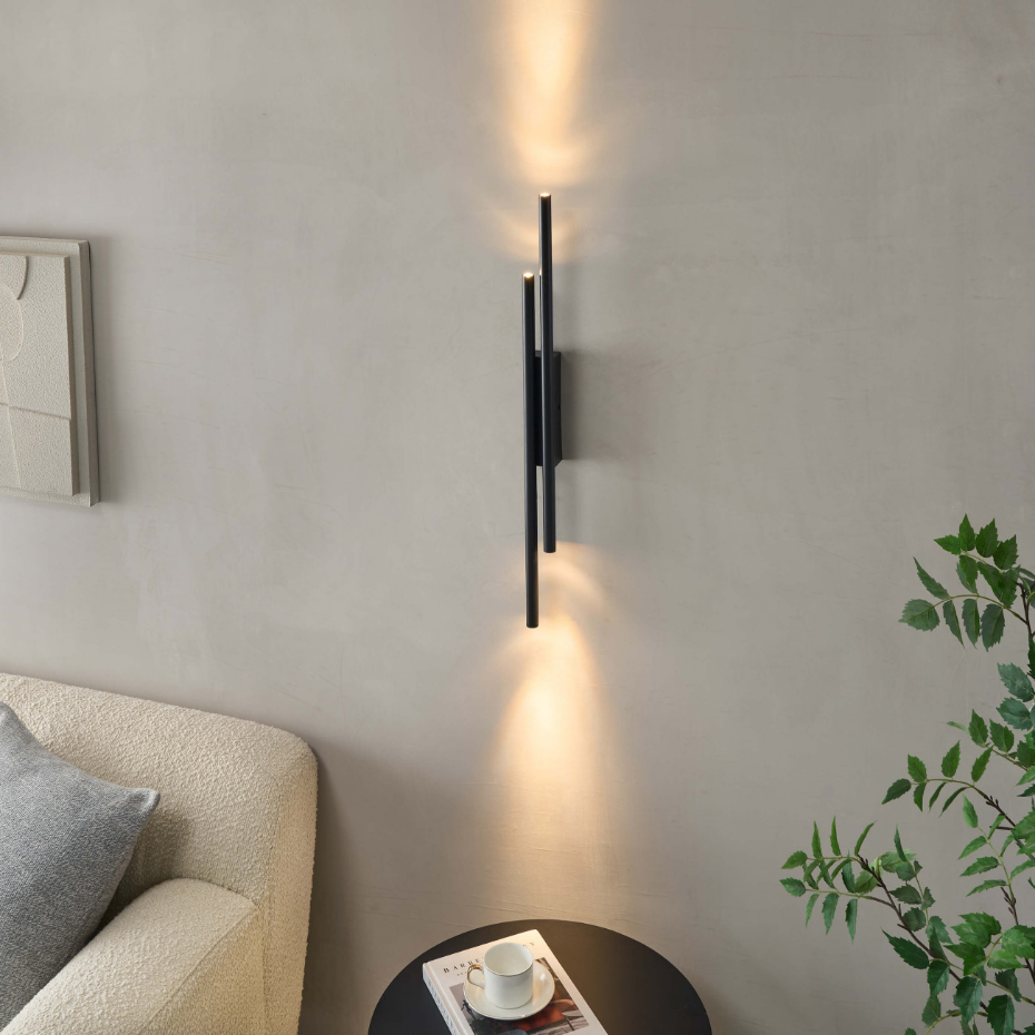Applique LED noire épurée en aluminium - GALI