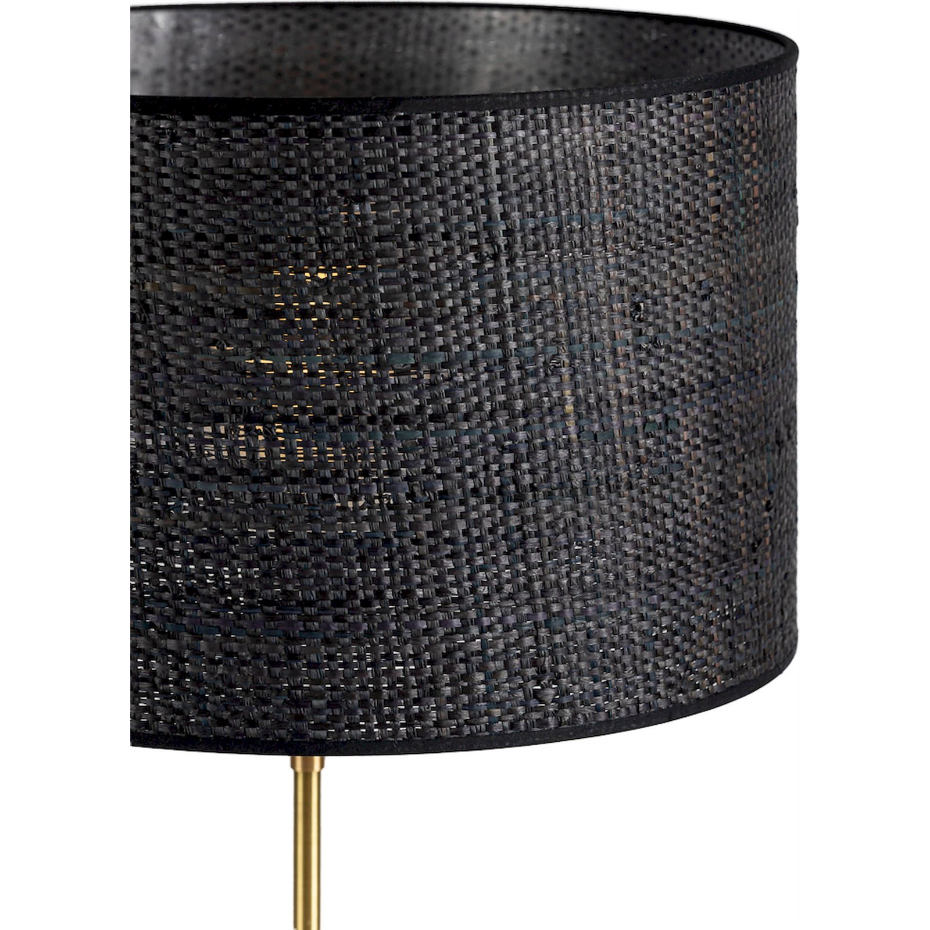 Abat-jour rond en fibre naturelle style artisanal