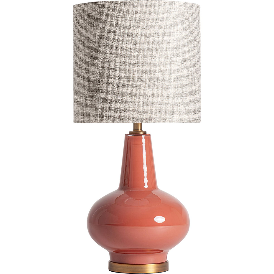 Lampe de salon en verre terracotta style contemporain