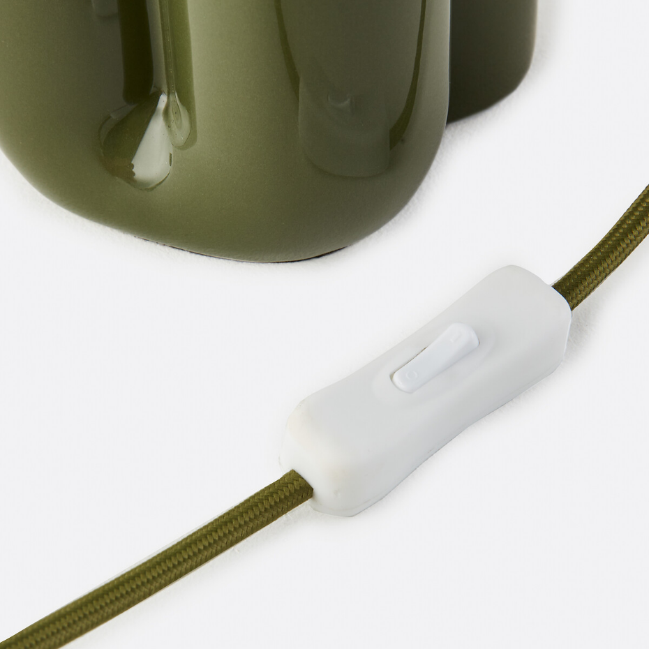 Lampe à poser céramique et lin, Malo