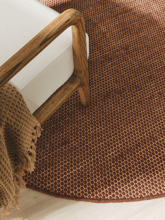 Tapis rond de laine tissé main ROCCO