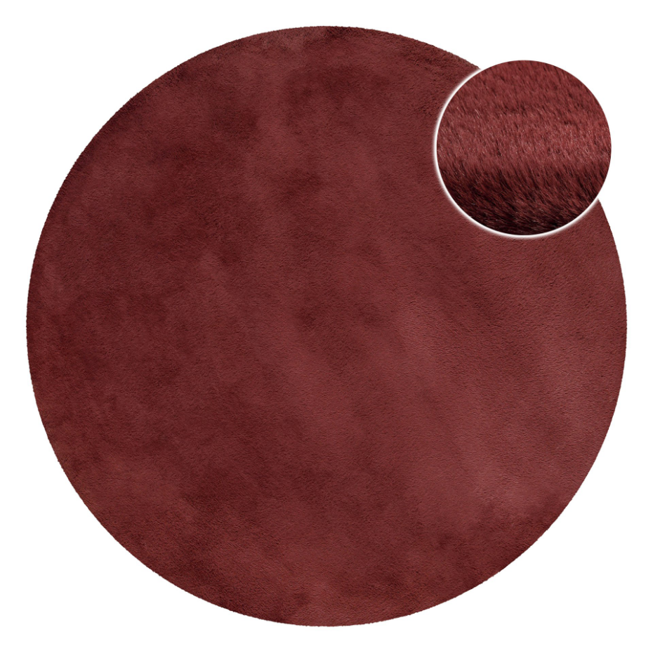 Tapis rond très moelleux à poils longs ,  Alice