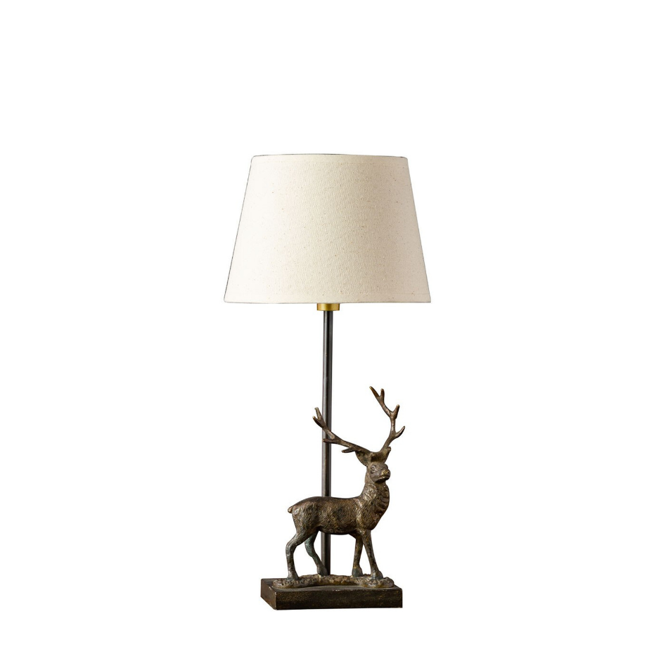 Lampe à poser en laiton CERF