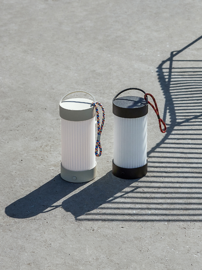 Lampe portable en verre et fer CAMP
