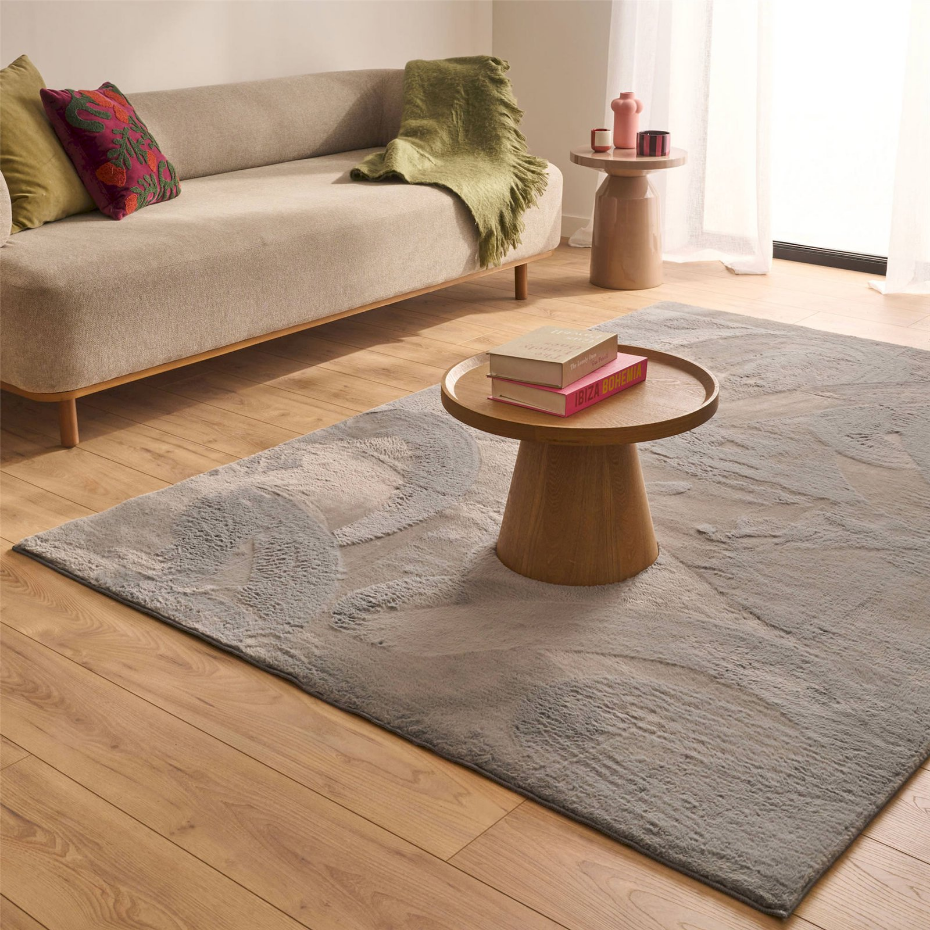 Tapis rectangulaire en polyester NUBE