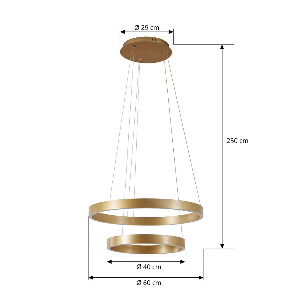 Suspension en métal moderneLED, Yonam