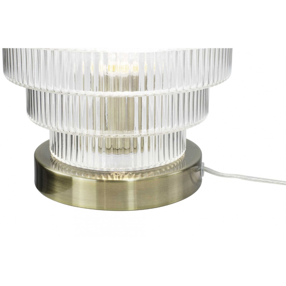 Lampe à poser en verre et métal, CHALLE