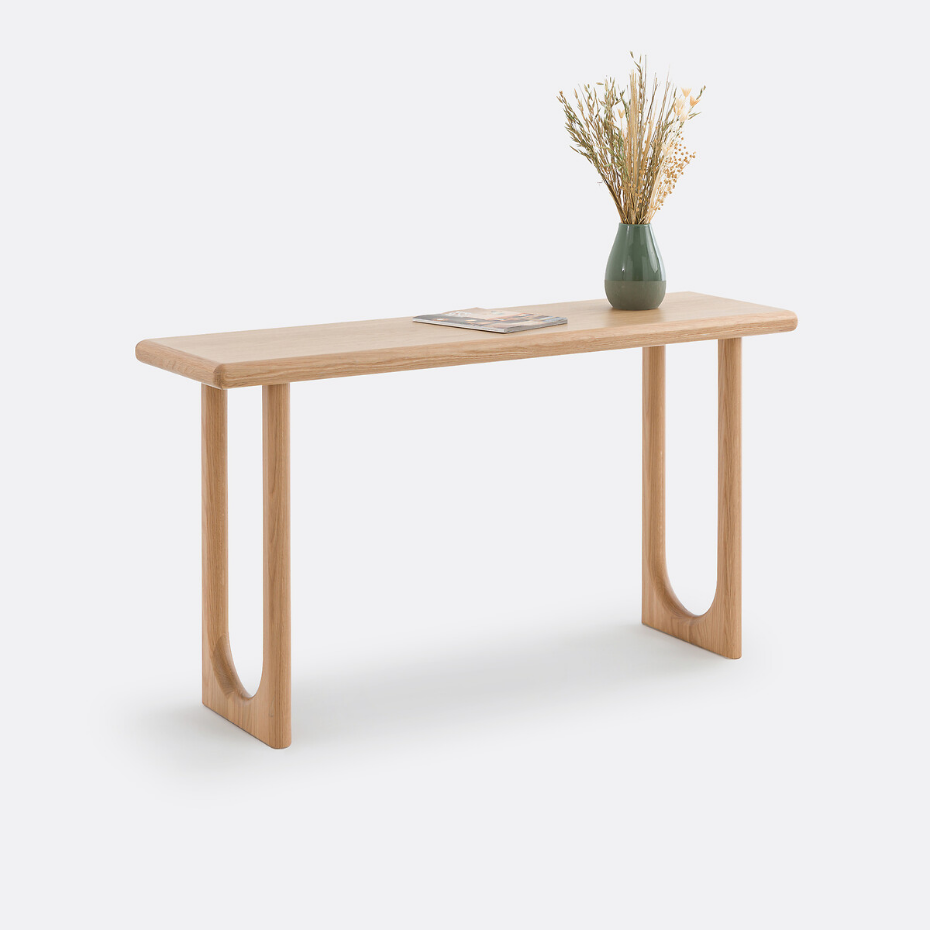 Console, chêne massif et placage chêne L140 Douve