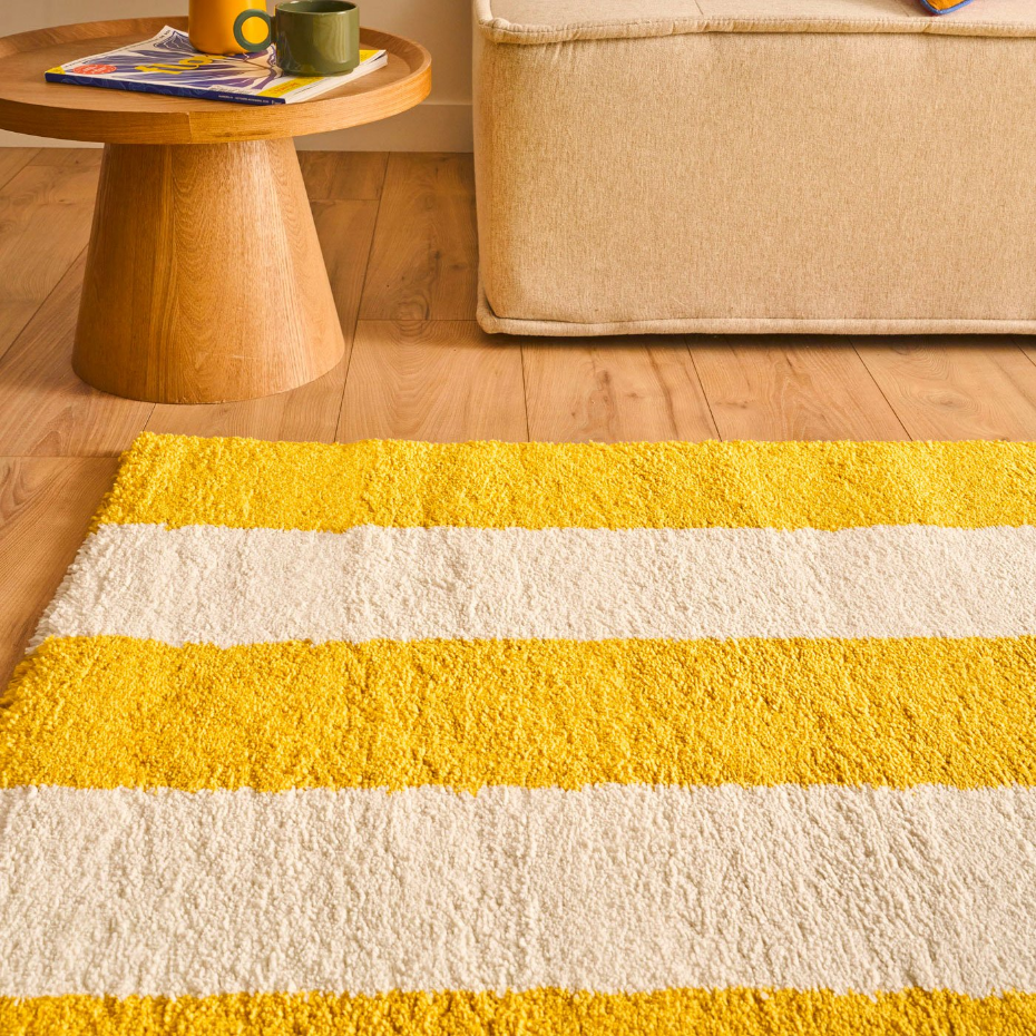Tapis bicolore à rayures GROOVY