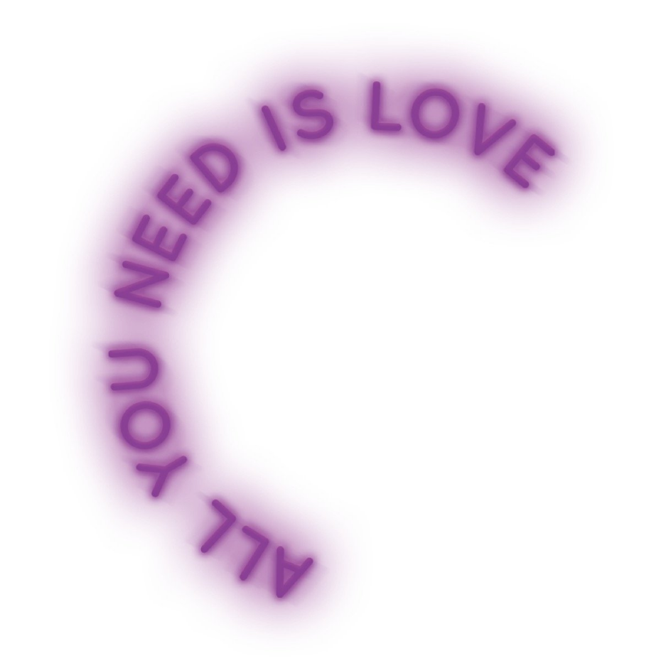 Eclairage néon ALL YOU NEED IS LOVE