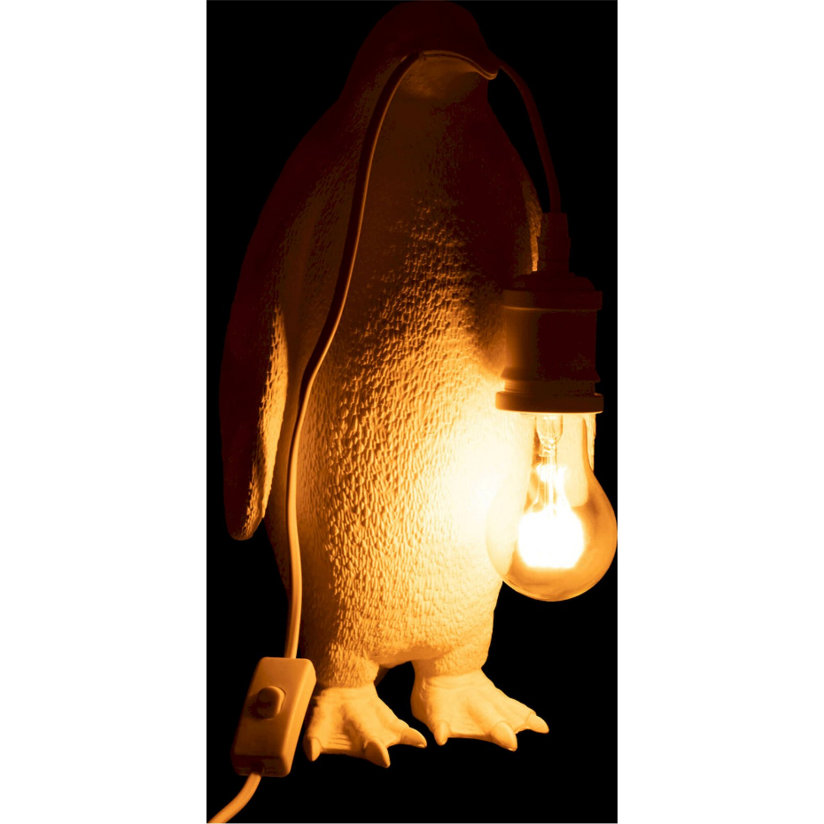 Lampe décorative pingouin en résine format organique