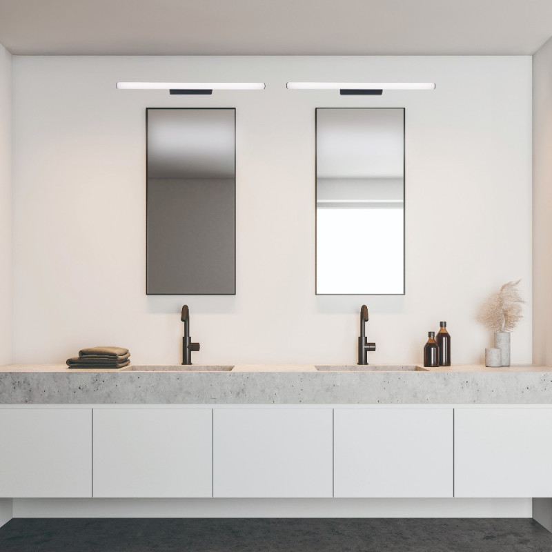 Grande applique led Salle de Bain noir ANTIGA