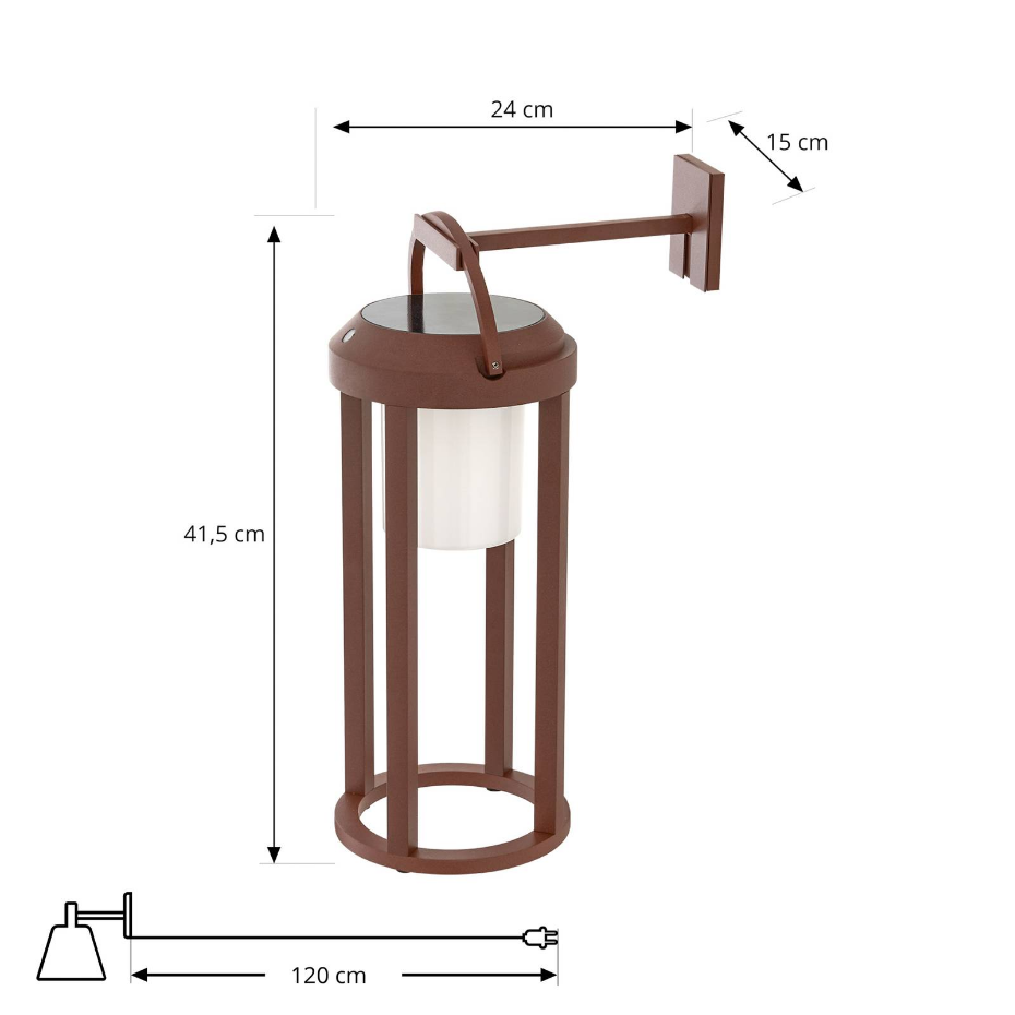 Lampe solaire extérieure en aluminiumLED