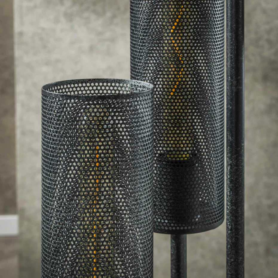 Lampadaire contemporain grillagé 5 abat-jour RALF
