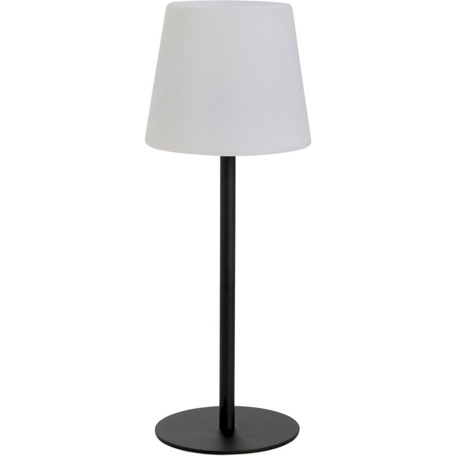 Lampe de table LED en métal format rond